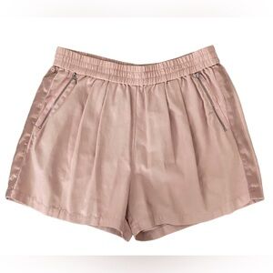 Rebecca Taylor Silk Blend Pull On Short Mauve Pink Zipper Pockets Size 6